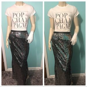 Sequins maxi skirt